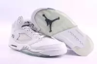 retro air jordan 5 hommes americaine mode bon marche stars sport blanc noir ytf